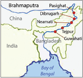 Cities located on Brahmaputra River