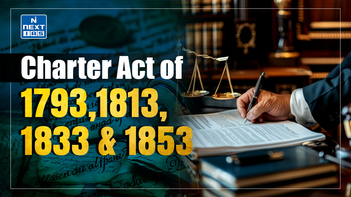 Charter Act of 1793,1813, 1833 & 1853