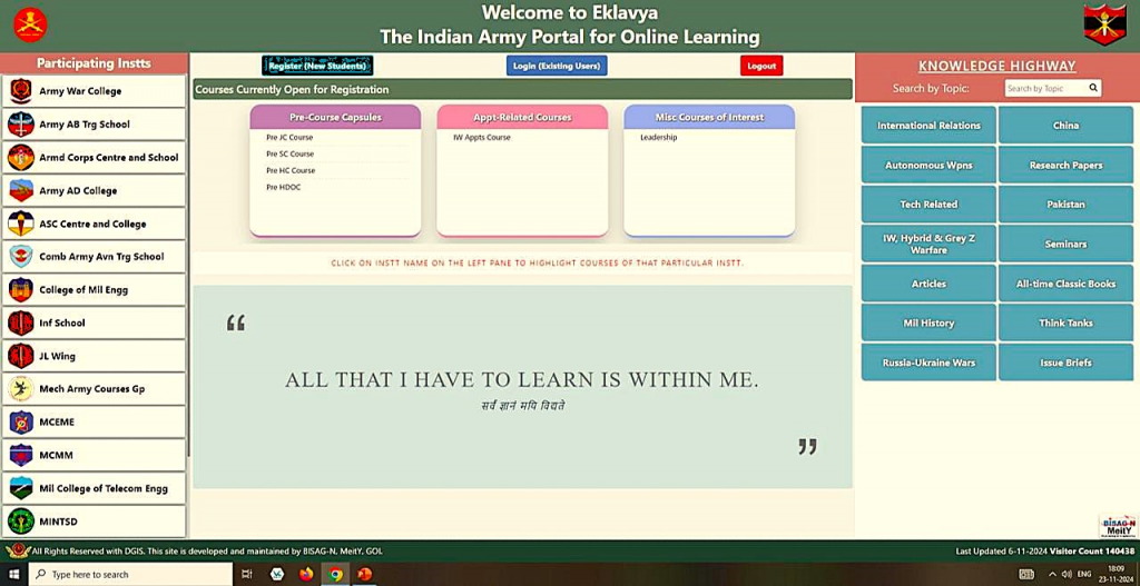 Indian Army Launches Eklavya Digital Platform 