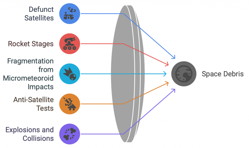 Factors Causing Space Debris